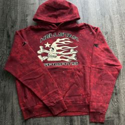 Dark Red W/Designs Hellstar hoodie