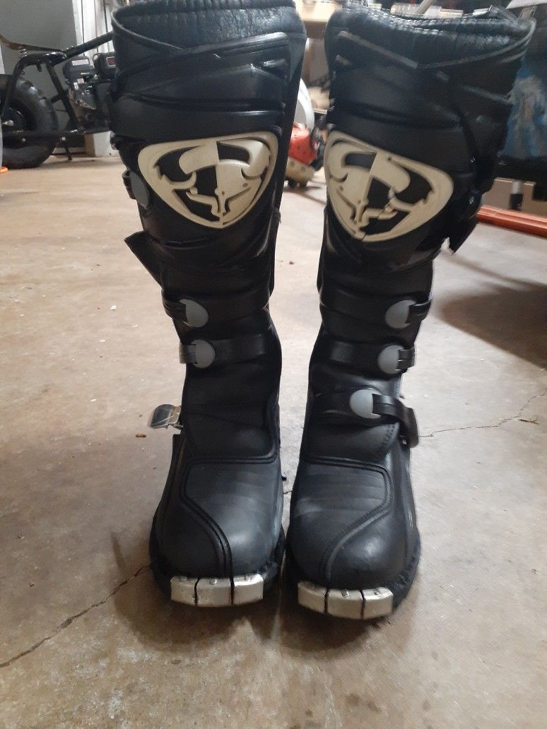 Photo THOR Motocross MX Motorcycle Racing Boots In Really Great Shape