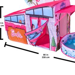 Barbie Dream house 7” Pop up Play Tent Includes 20 Plastic Balls Brand New