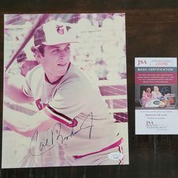 CAL RIPKEN JR Signed Photo Baltimore Orioles 8x10 - Full Graph - JSA Certified