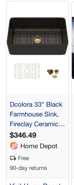 Farmhouse kitchen sink black