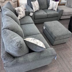 Brand New Living Room Set, Sofa, Loveseat, Ottoman,Pay Down, Take now with Finance