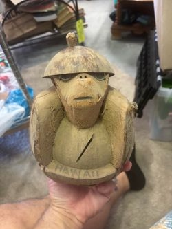 Monkey made out of a coconut