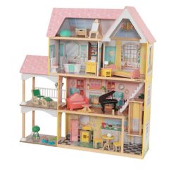 KidKraft Lola Mansion Wooden Dollhouse with 30 Accessories, Ages 4 & up