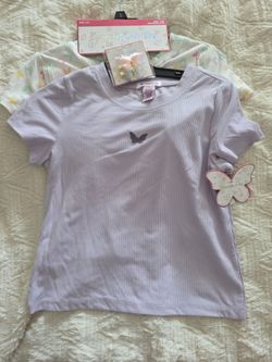 2 pc butterfly baby tee set