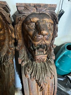 Lions solid red oak