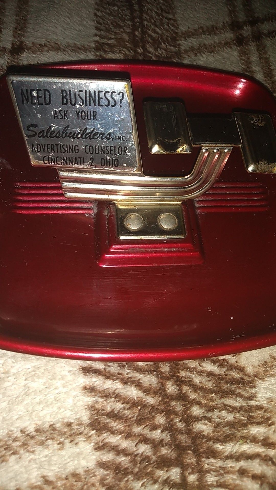 Old ashtray,,, Cincinnati advertising