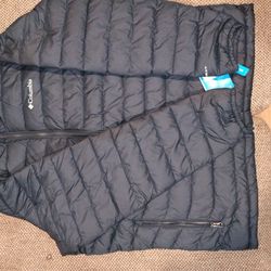 Men's Large Blue Columbia OMNI-HEAT  Thermal Reflective Lining Jacket