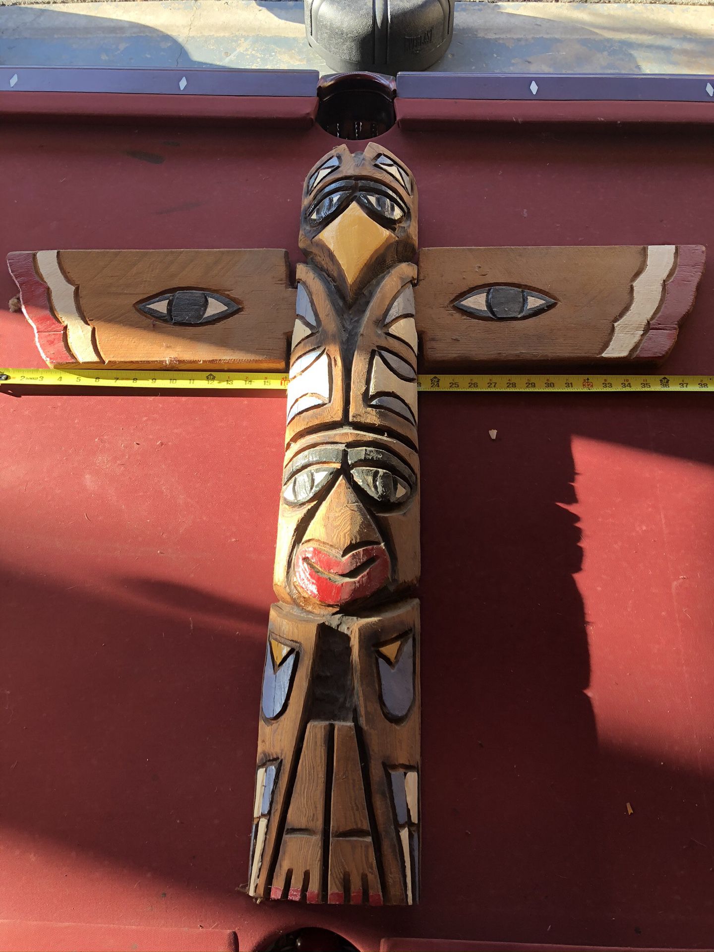 Hand Carved Totem Poll (wall Decor)