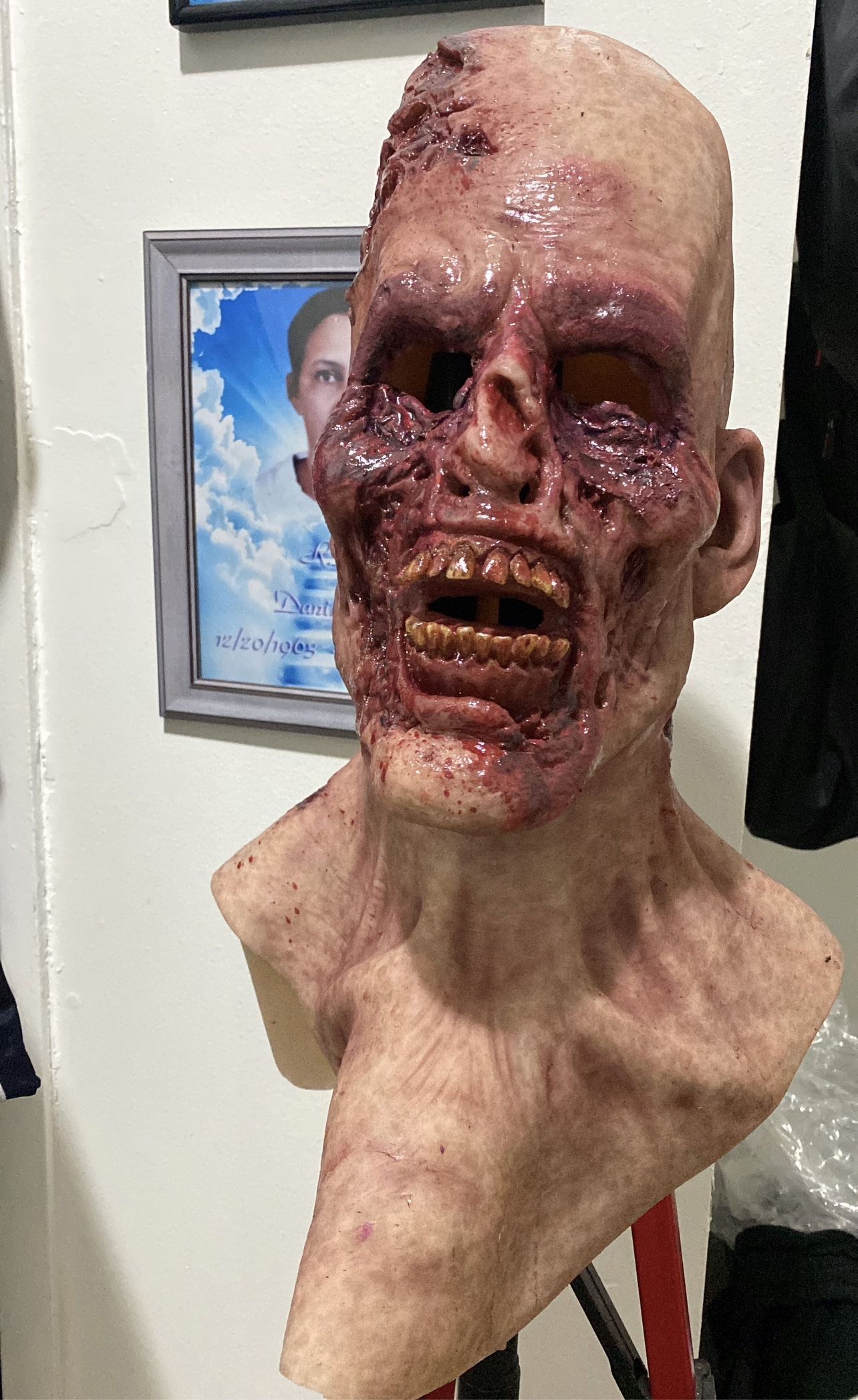 Silicone The Zombie Mask for Halloween Pants, shirt, gloves, jacket, a price 630 $