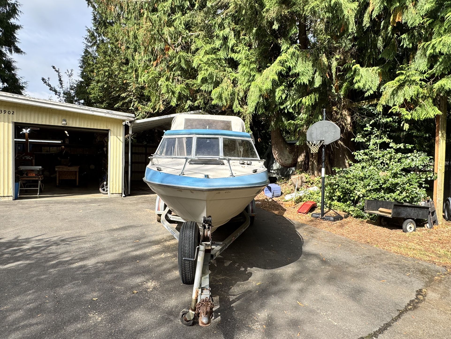 Fiberglass Boat Plus Ez Boat Trailer for Sale in WA OfferUp