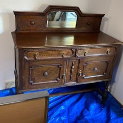 Vintage oak sideboard