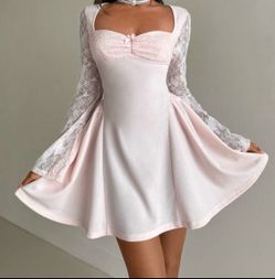 Pink Mini A-line Dress Size:L
