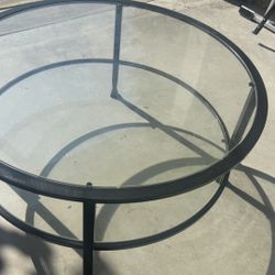 Round Glass Coffee Table 