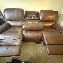 Leather Love Seat Couch