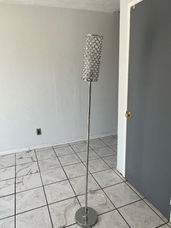 Silver Crystal Floor Lamp