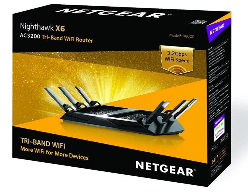 NETGEAR Nighthawk X6 AC3200 Tri-Band WiFi Router *NEW*