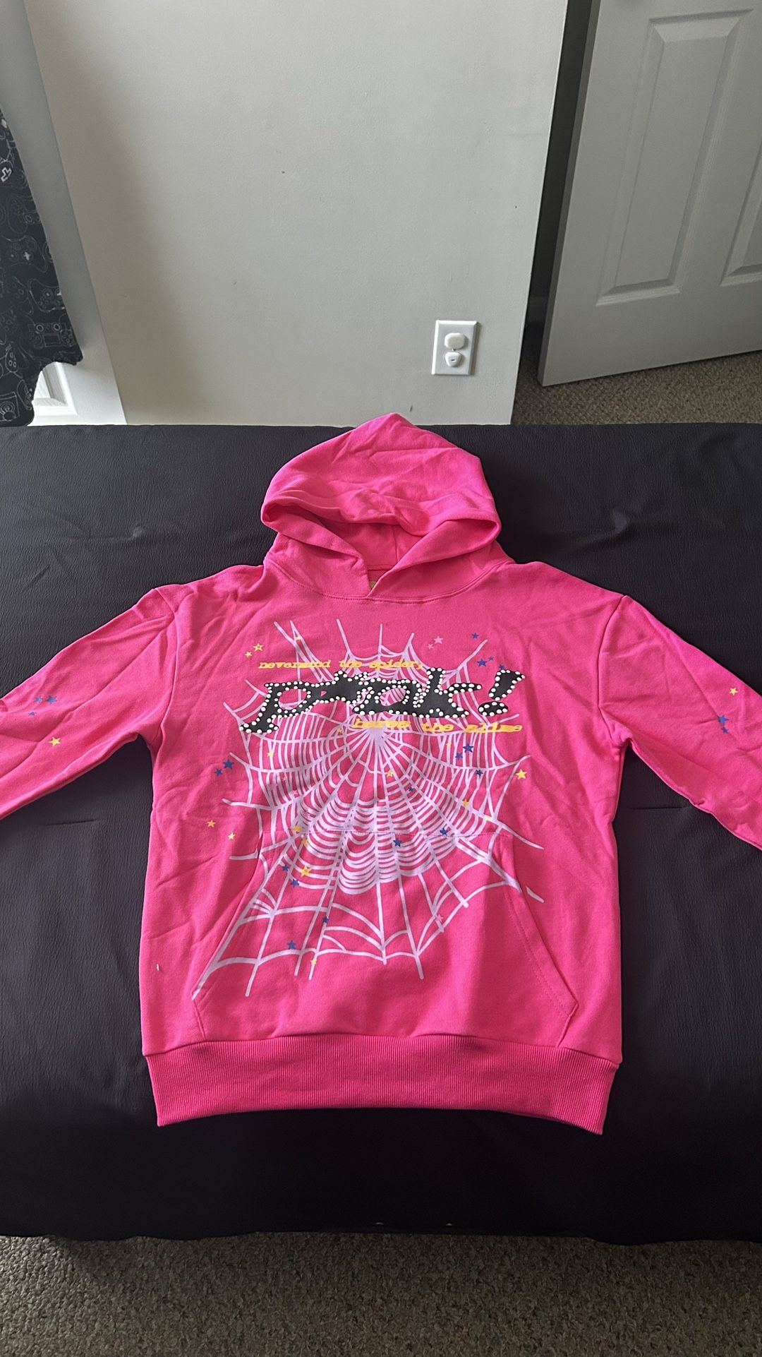 Pink Spider Hoodie 100% Authentic Adult S