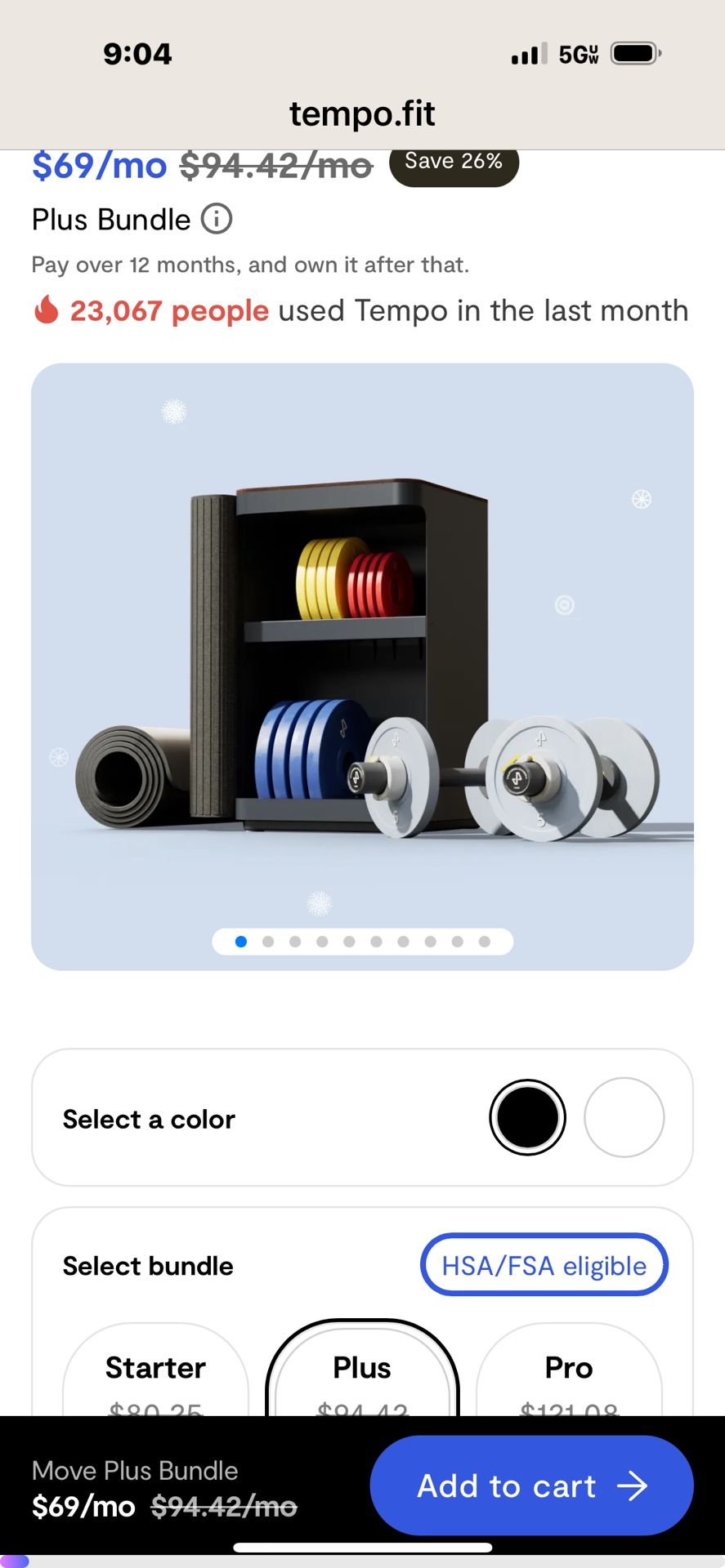 Tempo Fit - Move Plus Home Gym - Dumbbells - Weights