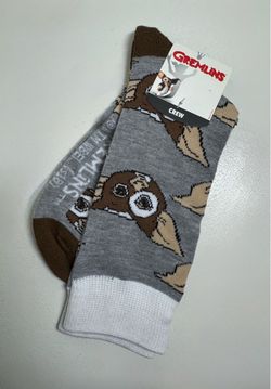 NEW Bioworld Gremlins Gizmo Movie Crew Socks Men’s Size 10-13