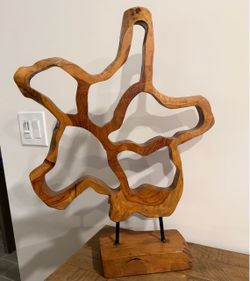 Pier 1 Large Solid Wood Table Top Decor