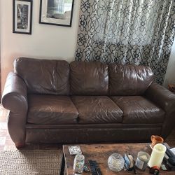 Brown Leather Couch
