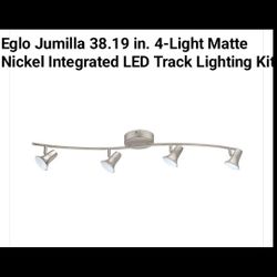 Brand New Eglo Jumilla38,19 In 4 Lights Matte Nickel Integrated Led Track Light Kit