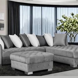 Modern sectional sofa sale- limited supply- zero interest Finance available- shop now pay later.  