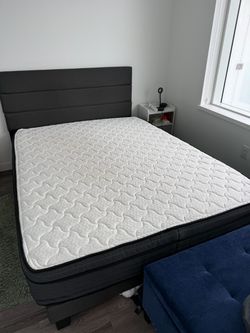 Queen Bed Frame & Mattress