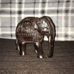 Wood Elephant Sculpture 
