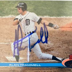 Detroit tigers Alan Trammell Autograph Baseball Card for Sale in Chula  Vista, CA - OfferUp
