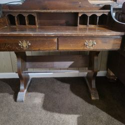 Letter Writing Desk, Solid Wood, Old Craftsmanship, 