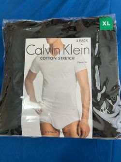 Calvin Klein cotton 3 V-neck shirt Size XL