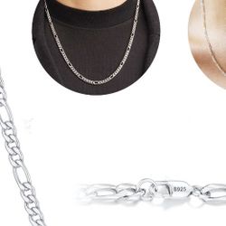 925 Sterling silver necklaces 3 mm