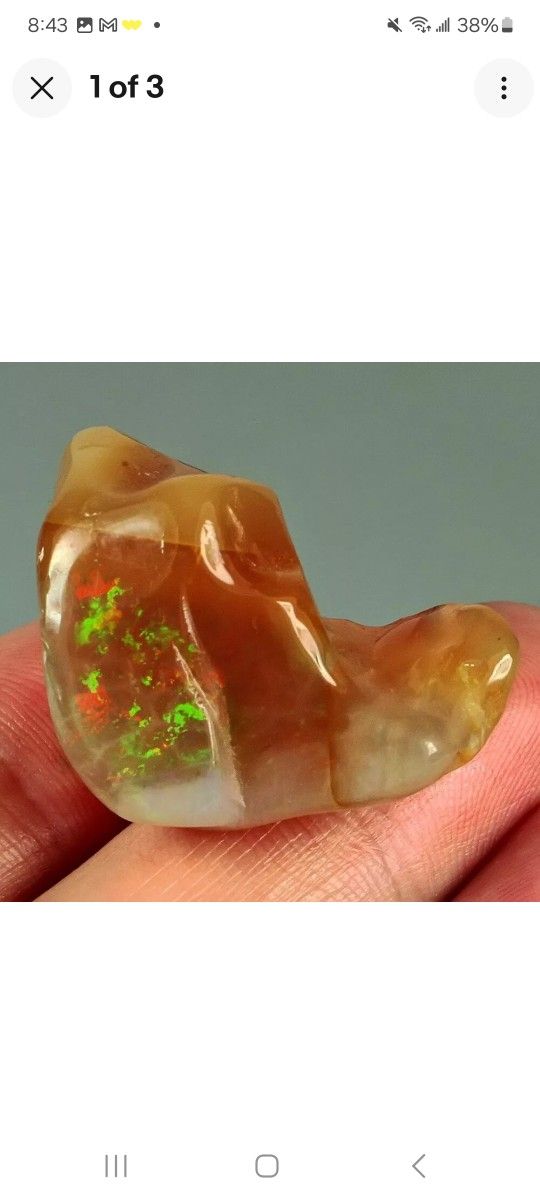 42ctw WELO MINES TUMBLED ROUGH ETHIOPIAN FIRE OPAL