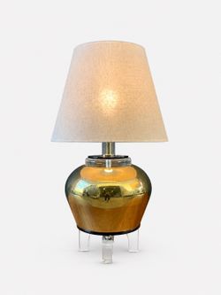Mid-Century Modern Brass & Lucite Table Lamp, c.1960’s - Delivery Available