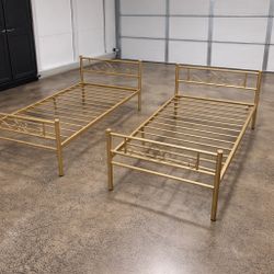 GOLD - Twin Size Bed Frames 