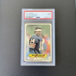 1983 TOPPS STICKERS INSERT #24 WALTER PAYTON PSA 9