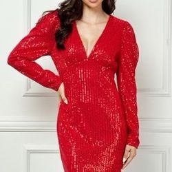 Red Sequin Dress