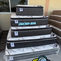 Queen Royal Touch Hybrid Mattress And Boxspring Bed Set New 