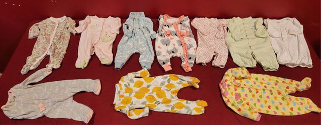 0-3 Month Girls Pajamas