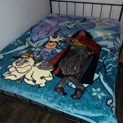 Full size bed frame with mattress