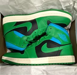 Air Jordan 1 Mid Lucky Green Aquatone size 9.5 M