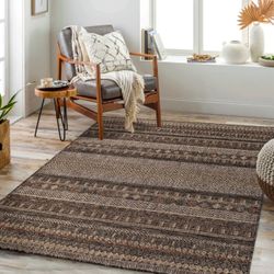 8’x10’ Outdoor Indoor Brown Rug 