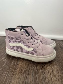 Vans Toddler Size 6.5 Sk8 Hi MTE-1 Zip/Lace Orchid Ice/Leopard
