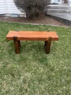 Custom 4ft Rustic Modern Wood Bench – Solid & Heavy Duty