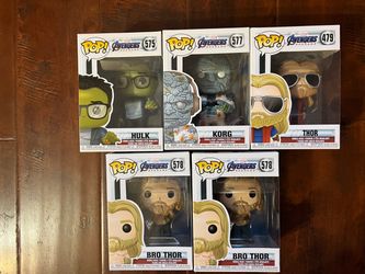 Funko Pop! Avengers: Endgame Set (5-Pack) – Thor, Hulk, Korg