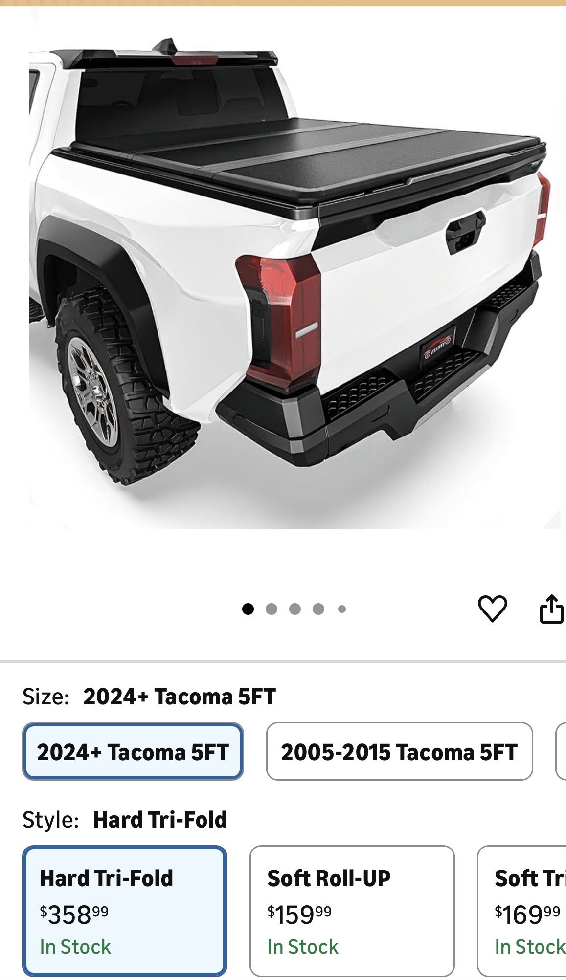 Toyota Tacoma 2024 & 2025 Hard Bed Cover