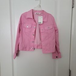 Little Girls Jacket Pink Size 6-7 Brand H&M.