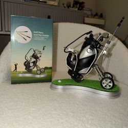 2 Golf Bag Pen Holder Desk Sets – Great Gift for Golfers
